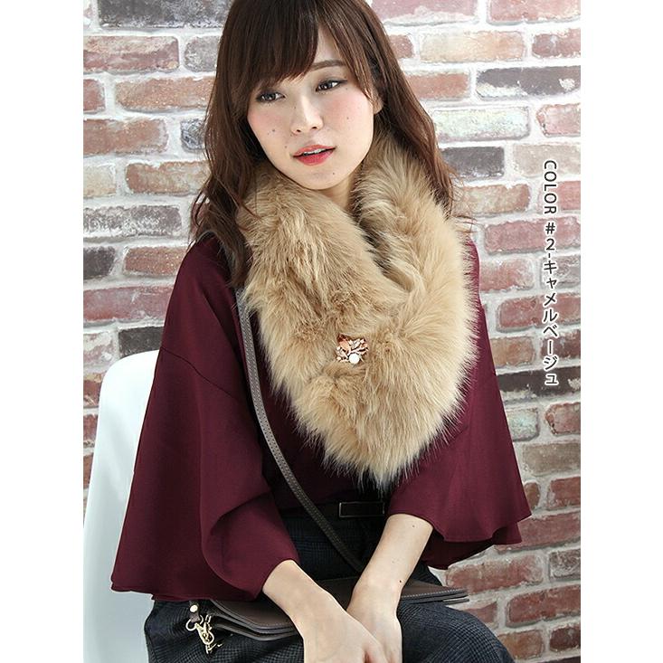 ティペット ファー マフラー レディース 冬 用 フェイクファー