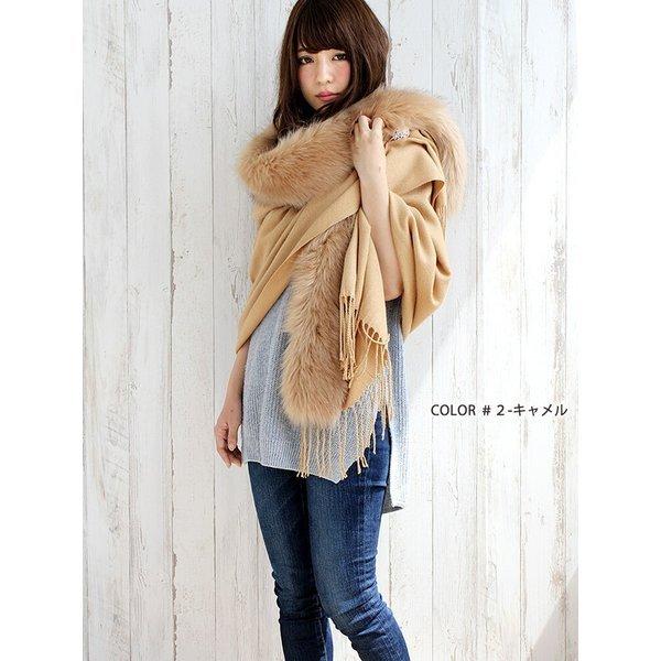 リアルファーショール美品大判 華やかクリーム色 楽天市場】ストール 大判 ファー ショール レディース 無地 フェイク
