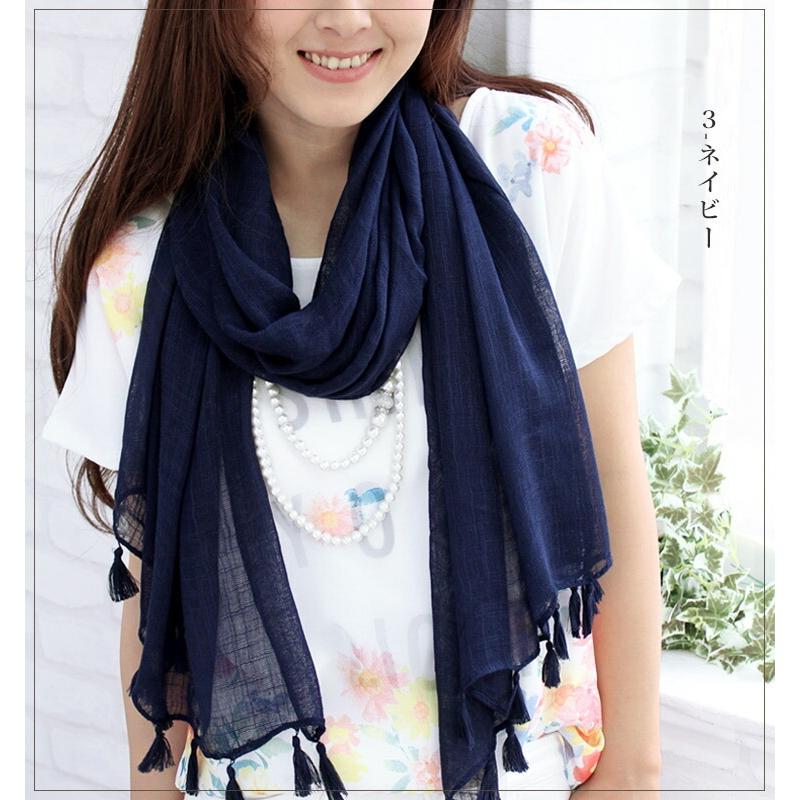 大判 ガーゼ ストール レディース 春 夏 秋 用 コットン 綿 混 無地 全