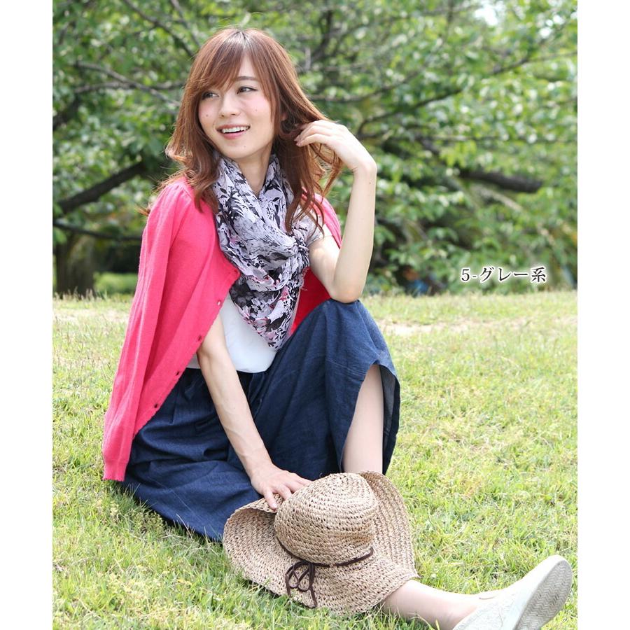 ストール スカーフ レディース 春 夏 秋 用 レーヨン 100 % 花柄