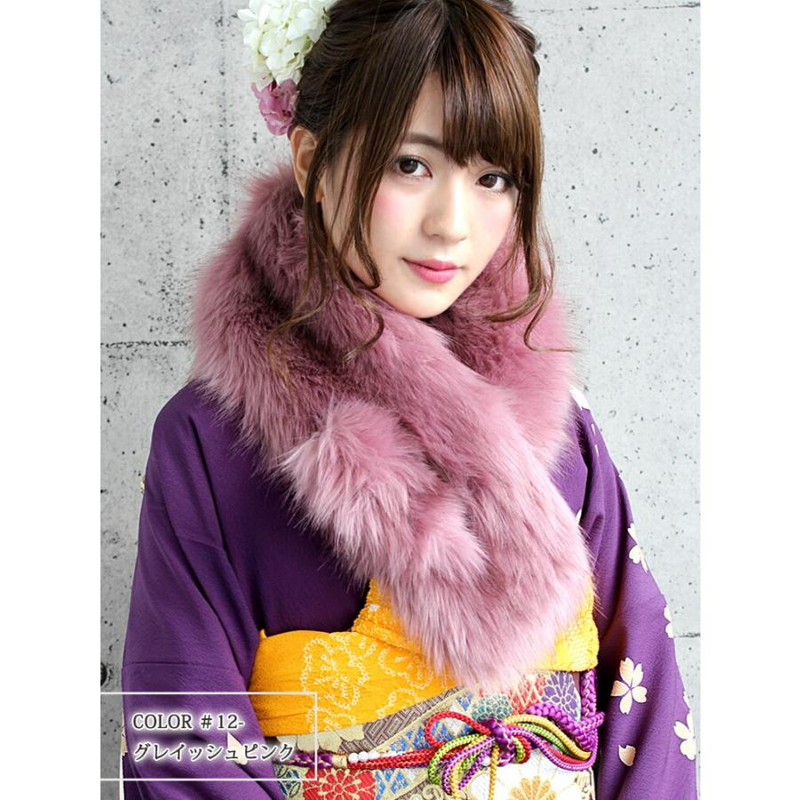 ティペット ファー マフラー レディース 冬 用 フェイクファー 厚手