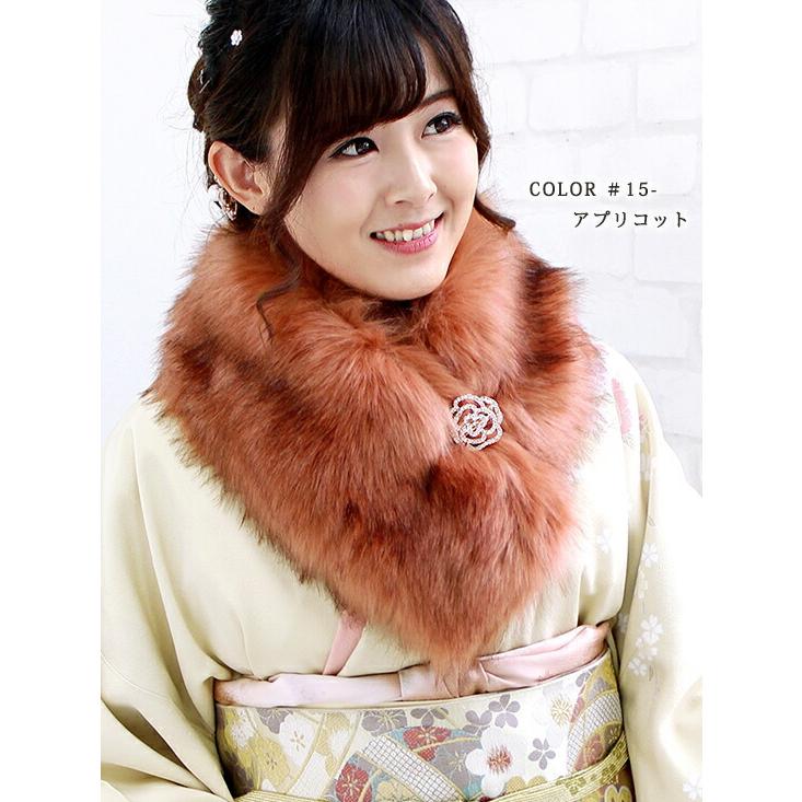 ティペット ファー マフラー レディース 冬 用 フェイクファー 厚手