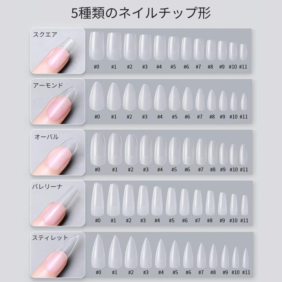 Annhua 透明 ネイルチップ オーバル ネイル クリアチップセット Annhua 透明 ネイルチップ オーバル ネイル クリアチップセット