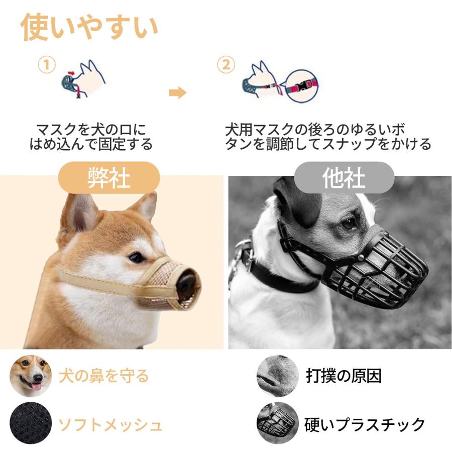 犬 口輪 無駄吠え防止グッズ 噛みつき防止 メッシュ口輪 安全口 犬 口輪 無駄吠え防止グッズ 噛みつき防止 メッシュ口輪 安全口