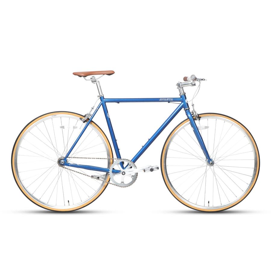 引取り限定 AVASTA ピストバイク 固定ギア アルミハンドル 自転車本体 AVASTA レトロピストバイク固定ギア自転車 フィックスギア自転車