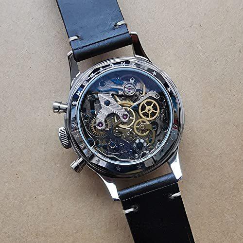クラシカル メンズ 腕時計 機械式時計 クロノグラフ 1963年パイロットクロノグラフ ミリタリー 時計 ST1901ムー?｜lala3-store｜04