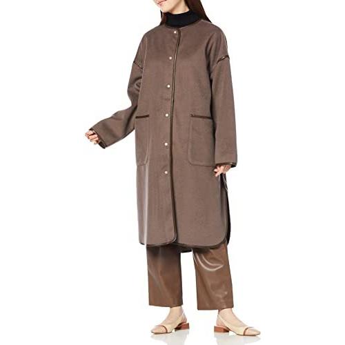 オンライン値下げ エヌナチュラルビューティーベーシック アウター エシカルへリンボンコート レディース ダークブラウン M 割り引く Marketingcultural Com Br