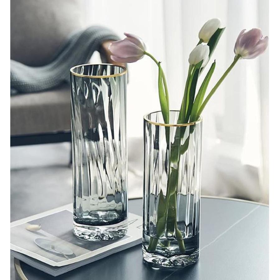 ガラスの花瓶 大 おしゃれ 透明 花器 フラワーベース 30cm 大きな花瓶 ガラスベース ガラスボトルアレンジ インテリア 水栽培 生け花 優先配送