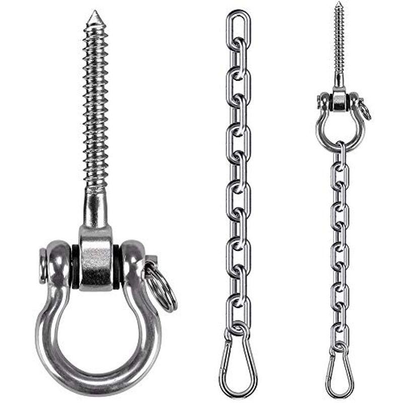 完成品 Waremaid サンドバッグ 吊り下げ金具 フック と鎖 ステンレス鋼 180度 ブランコハンモック 金具 ブランコ 吊りフック ハン Punktsy Eu