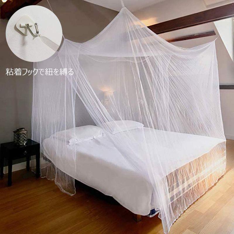 超歓迎超歓迎蚊帳 かや 6畳 8畳用 モスキート ネット 四角 大型 ベッド