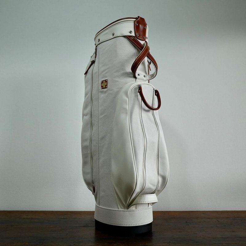 木の庄帆布 KinoshoTRANSIT クロスハンドルキャディバッグ KHG22-CH02WN- 2023年新バージョン 9.5型 口枠6 ロサーセン メンズ キャディバッグ スタンド ゴルフバッグ 9インチ ROSASEN 046-14201(19(黒))