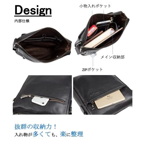 [nisyakuショップ本革製品] 【DANJUE】本物 品 天然皮革 長方形 縦型 ショルダーバッグ メンズ 本革 革鞄 斜めがけバッグ 黒 カジュアルバッグ レザ｜lala7｜05