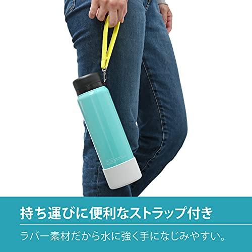 ピーコック 水筒 スポーツドリンク 対応 ラバー素材 専用ストラップ付 ステンレスボトル マグボトル ミントグリーン 1.0L AKD-RS100 GM｜lala7｜05