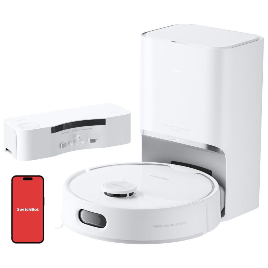 【全自動給排水】 SwitchBot ロボット掃除機 S10 走行中のモップ洗浄 - 水道直結
