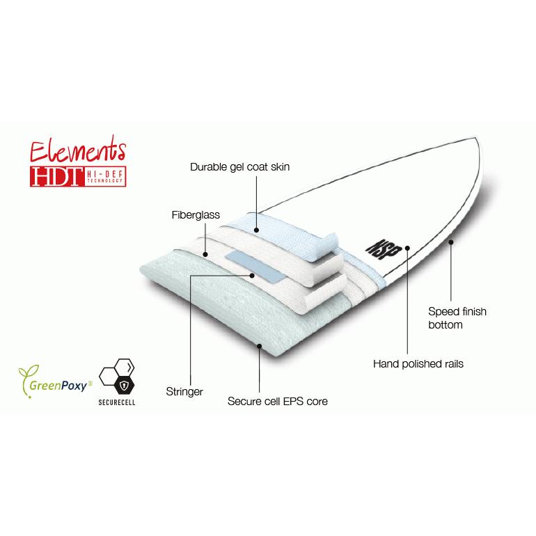 【タイムセール】 NSP Surfboard ELEMENTS HDT TINDER-D8 6’6” NSP サーフボード ショートボード EPS 【K9154735747】(32604円)