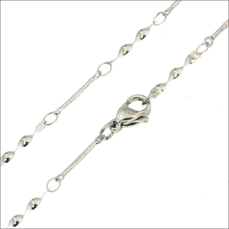 ステンレス ネックレス 太さ1mm 長さ70〜80cm ツイストライン｜lalalady-shop｜02