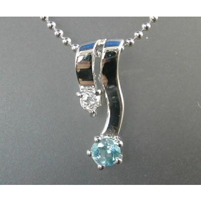 高品質 日本製 シルバー925 ネックレス 天然石 ダブルライン ブルートパーズ 11月誕生石