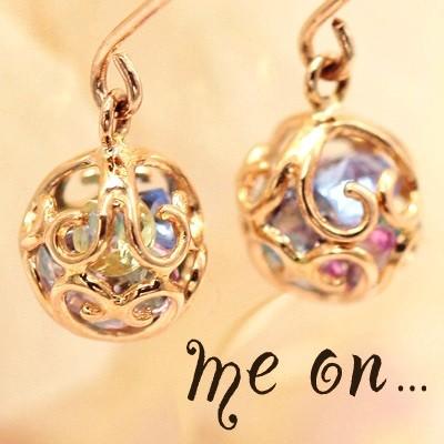 日本製・オーダーメイド me on K10 PG バルーンデザイン アメリカンピアス