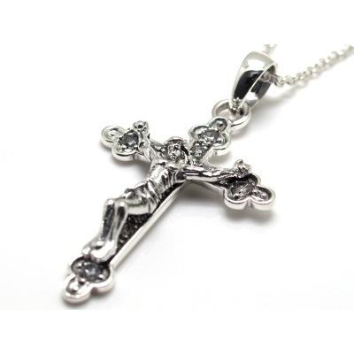 シルバー925 クロス ペンダントトップ シルバー925 クロス ペンダントトップ(CZ付き)13×10×4mm 1個
