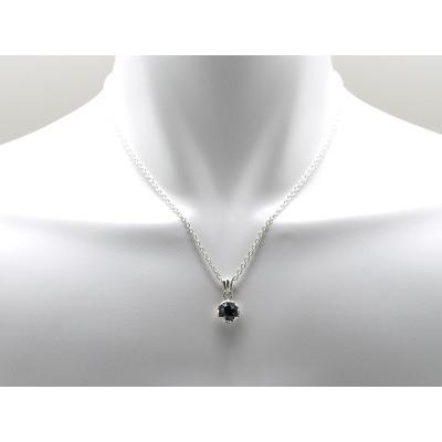 ペンダントトップ シルバー925 ブラックスピネル×フレアモチーフ