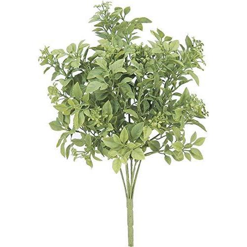 301円 完成品 Asca 造花 ミックスリーフブッシュ グリーン 全長30cm A 051a