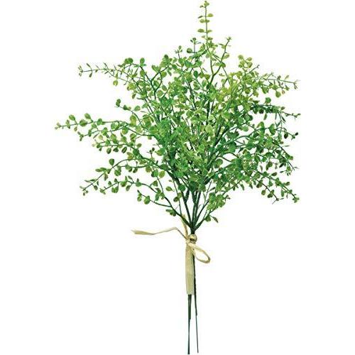 298円 メーカー直送 Asca 造花ボタンリーフバンチ 1束3本 グリーン 全長 43cm A 051a