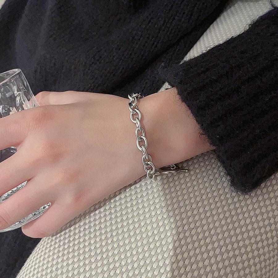 ブレスレット メンズ レディース シルバー チェーン マンテル サージカル ステンレス 316L 太め ステンレス 喜平風 人気 20代 30代 40代 50代 |  | 06