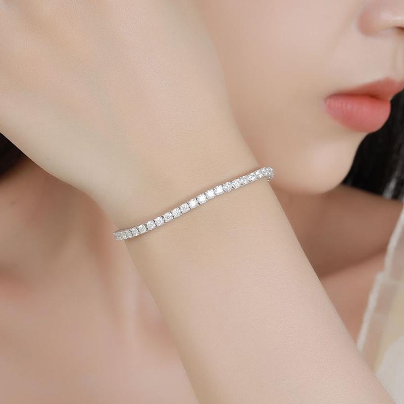 ブレスレット レディース テニスブレスレット CZダイヤモンド AAAA ジルコニア プラチナ コーティング アレルギー対応 ペア 重ね付け 華奢 30代 40代 50代 爆買 |  | 09