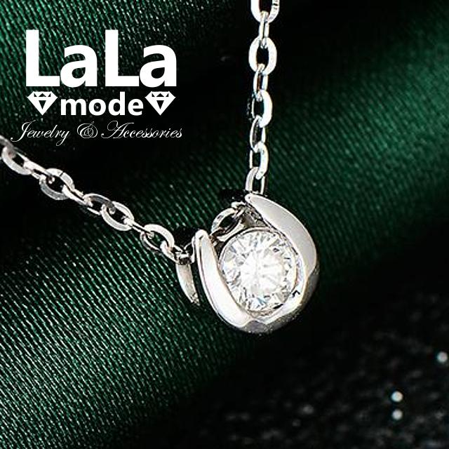 ネックレス レディース 馬蹄 ホースシュー 一粒石 1ct CZダイヤモンド AAAA ジルコニア シルバー925 プラチナ コーティング仕上げ アレルギー対応 30代 40代 | 