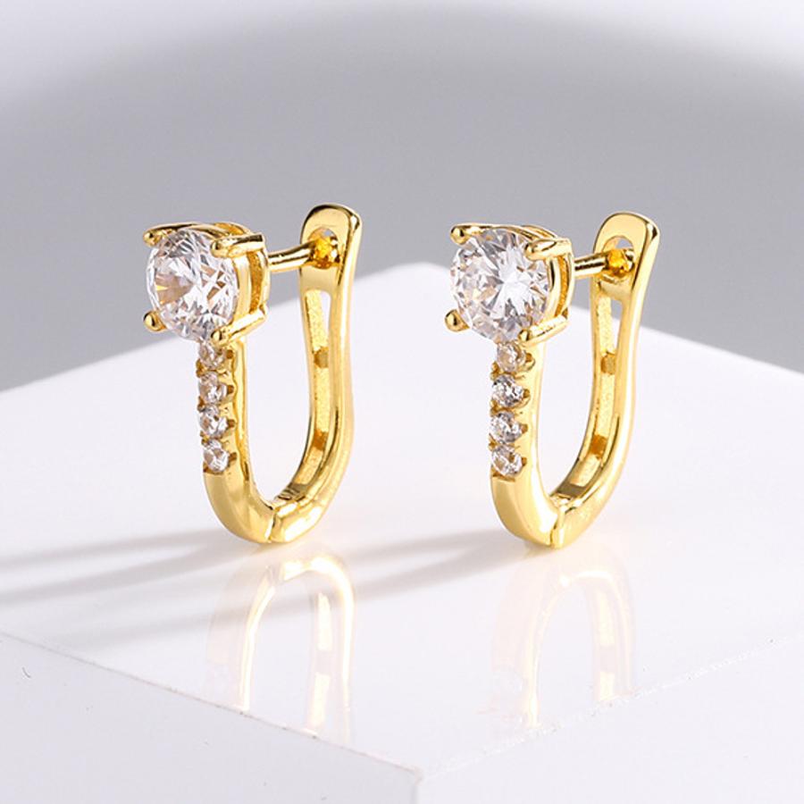 CZダイヤモンド ピアス フープピアス レディース シルバー925 ゴールド 小ぶり 上品 高級感 金属アレルギー対応 揺れる 一粒 キラキラ プレゼント ギフト |  | 03