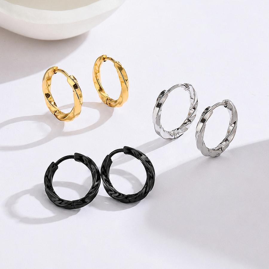 フープピアス メンズ レディース ツイスト ピアス つけっぱなし サージカルステンレス 金属アレルギー対応 ペアピアス 中折れ 小ぶり つけっぱなし 錆びない |  | 02