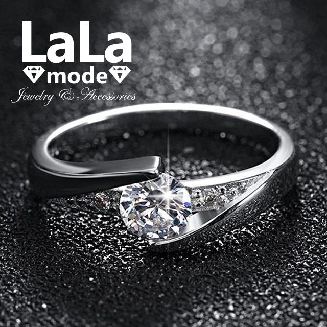 指輪 リング レディース デザインリング 一粒石 0.6ct CZダイヤモンド AAAA キュービック ジルコニア スターリング シルバー925 プラチナ コーティング仕上げ | 