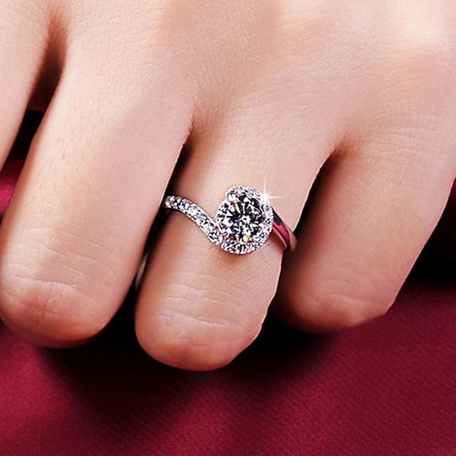 指輪 リング レディース デザインリング 1ct CZダイヤモンド AAAA キュービック ジルコニア シルバー925 プラチナ コーティング仕上げ 30代 40代 50代 60代 |  | 04