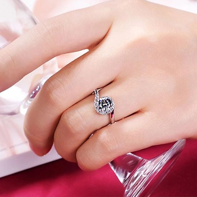 指輪 リング レディース デザインリング 1ct CZダイヤモンド AAAA キュービック ジルコニア シルバー925 プラチナ コーティング仕上げ 30代 40代 50代 60代 |  | 05