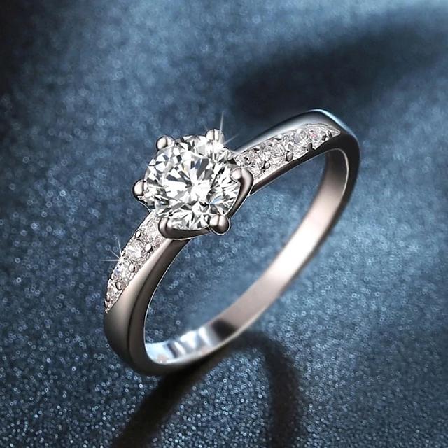 指輪 リング レディース ソリティア 0.5ct CZダイヤモンド AAAA キュービック ジルコニア シルバー925 プラチナ コーティング仕上げ 30代 40代 50代 60代 |  | 02