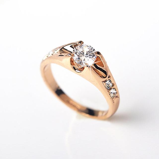 指輪 リング レディース  ピンクゴールド プラチナ 0.5ct CZダイヤモンド AAAA キュービックジルコニア シルバー925 プラチナコーティング仕上げ アレルギー対応 |  | 01