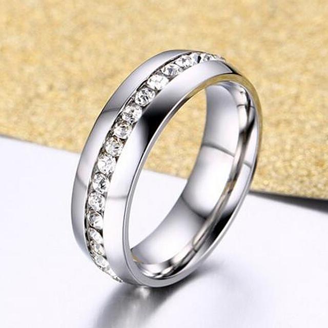 指輪 リング レディース フルエタニティ ペアリング サージカル ステンレス 316L AAAA ジルコニア プラチナ コーティング仕上げ 男性用 女性用 アレルギー対応 |  | 02