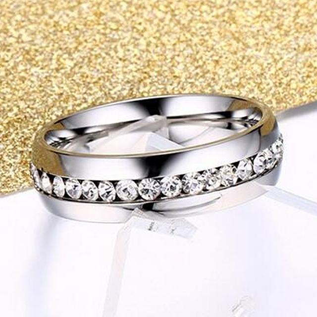 指輪 リング レディース フルエタニティ ペアリング サージカル ステンレス 316L AAAA ジルコニア プラチナ コーティング仕上げ 男性用 女性用 アレルギー対応 |  | 03