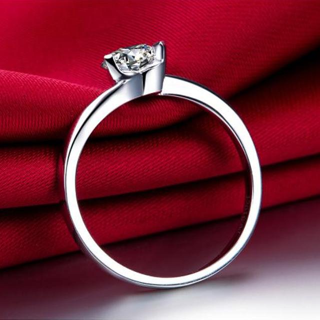 指輪 リング レディース ハートモチーフ ハートカット  一粒石 AAAA ジルコニア シルバー925 プラチナ コーティング仕上げ アレルギー対応 30代 40代 50代 |  | 04