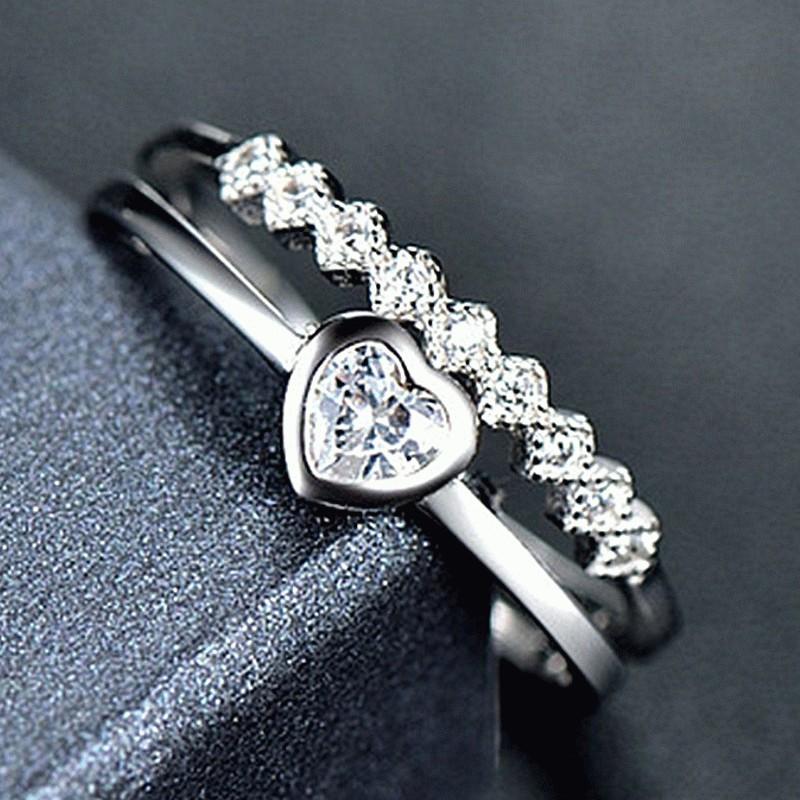 指輪 リング レディース ハート デザインリング フリーサイズ CZダイヤモンド AAAA ジルコニア シルバー925 プラチナ コーティング仕上げ アレルギー対応 |  | 03