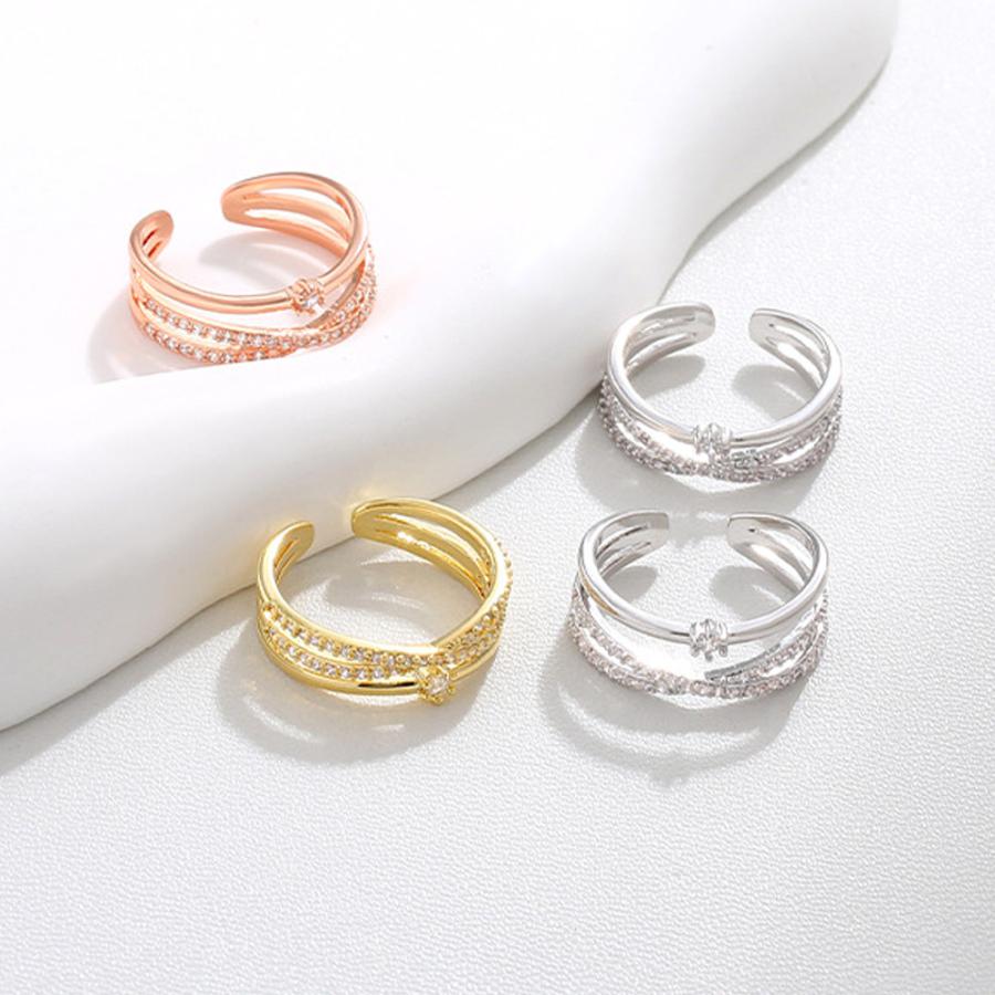 指輪 リング レディース ピンクゴールド プラチナ フリーサイズ シルバー925 AAAA ジルコニア ロジウムコーティング仕上げ アレルギー対応 30代 40代 50代 |  | 04