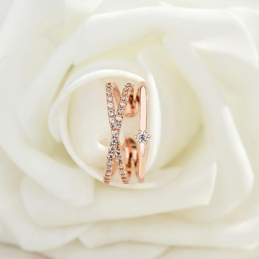 指輪 リング レディース ピンクゴールド プラチナ フリーサイズ シルバー925 AAAA ジルコニア ロジウムコーティング仕上げ アレルギー対応 30代 40代 50代 |  | 05