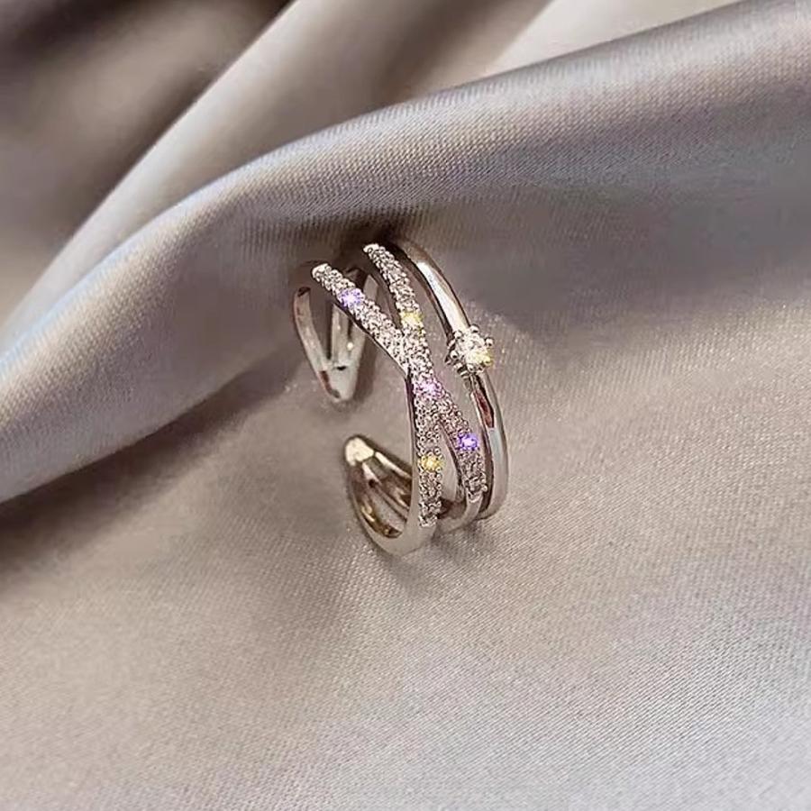 指輪 リング レディース ピンクゴールド プラチナ フリーサイズ シルバー925 AAAA ジルコニア ロジウムコーティング仕上げ アレルギー対応 30代 40代 50代 |  | 06