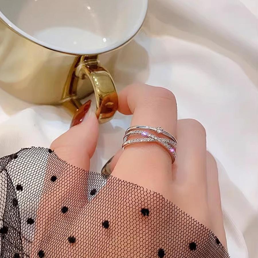 指輪 リング レディース ピンクゴールド プラチナ フリーサイズ シルバー925 AAAA ジルコニア ロジウムコーティング仕上げ アレルギー対応 30代 40代 50代 |  | 08