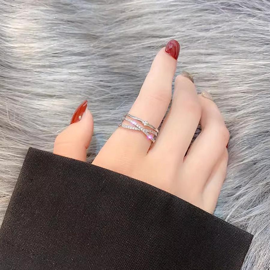 指輪 リング レディース ピンクゴールド プラチナ フリーサイズ シルバー925 AAAA ジルコニア ロジウムコーティング仕上げ アレルギー対応 30代 40代 50代 |  | 10