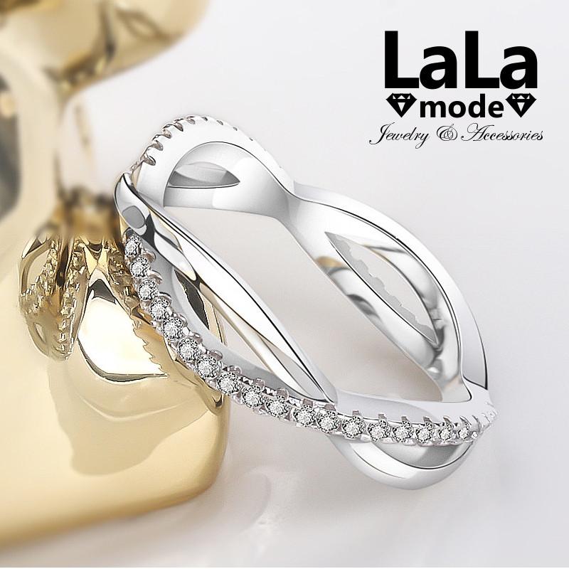 指輪 リング レディース インフィニティ無限 AAAA キュービック ジルコニア プラチナ ロジウムコーテイング シルバー ファッションリング アレルギー対応 | 