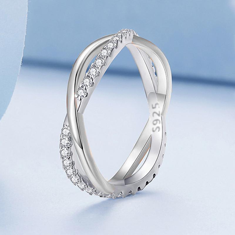 指輪 リング レディース インフィニティ無限 AAAA キュービック ジルコニア プラチナ ロジウムコーテイング シルバー ファッションリング アレルギー対応 |  | 01