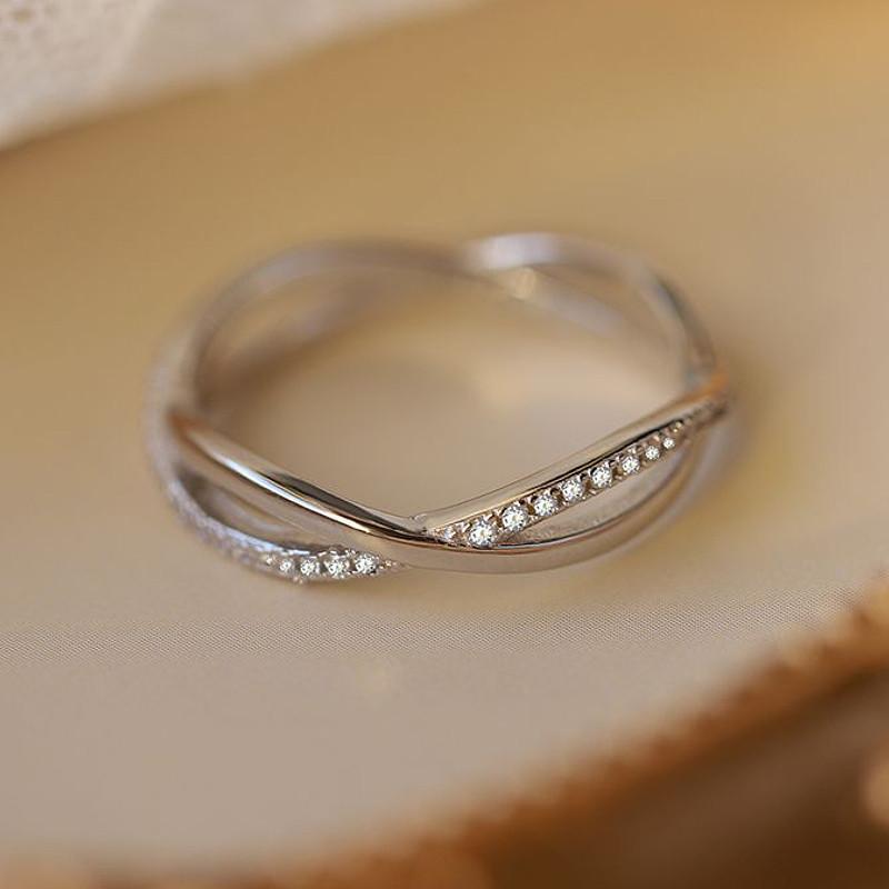 指輪 リング レディース インフィニティ無限 AAAA キュービック ジルコニア プラチナ ロジウムコーテイング シルバー ファッションリング アレルギー対応 |  | 03