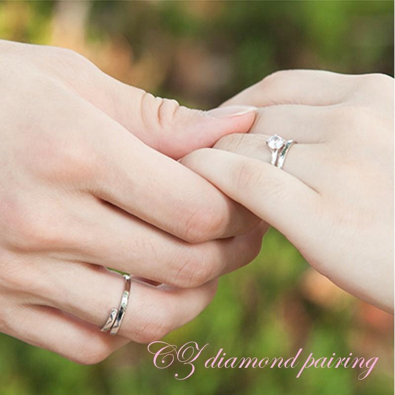 指輪 リング レディース メンズ ペアリング フリーサイズ AAAA ジルコニア シルバー925 プラチナ コーティング仕上げ 男性用 女性用 アレルギー対応 40代 50代 |  | 02