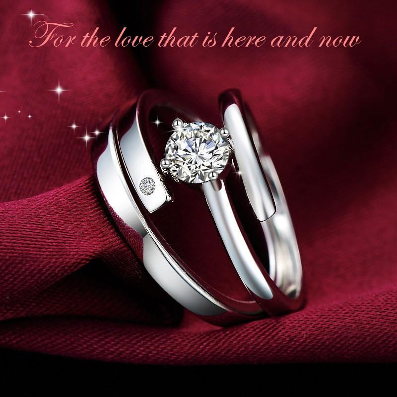 指輪 リング レディース メンズ ペアリング フリーサイズ AAAA ジルコニア シルバー925 プラチナ コーティング仕上げ 男性用 女性用 アレルギー対応 40代 50代 |  | 05